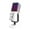White, variant on 7829 Studio Condenser Microphone Led Effects Metal Build Compatible for Streaming Podcast Setups Volumes Control Knob