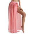 thumbnail image 2 of Beach Cover Ups For Women Cover Up Skirt Open Front Swimsuit Wrap Cover Ups Summer Beach Skirts With Slit For Women Pink Summer Beach Cardigan One Size, 2 of 6