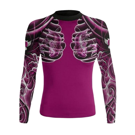 Raven Fightwear Women's Irezumi 2.0 Rash Guard BJJ MMA Pink
