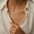 thumbnail image 5 of Turandoss Valentines Day Birthstone Necklace Gifts for Women 14K Gold Plated Dainty Cross Pendant Created 12 Birthstone Trend Jewelry Faith Birthday Christian Gifts for Women Girls Mom, 5 of 9