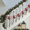 thumbnail image 3 of Red and White Christmas Polyester Banner with 5.11 Inch Letters, Gloves Shapes, Merry Christmas Pre-Assembled Holiday Garland for Party Home Celebration, 3 of 5
