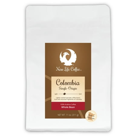 New Life Coffee Colombia: Single-Origin Whole Bean, 11 oz. Bag