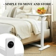 thumbnail image 4 of Adjustable Height Rolling Desk, Pneumatic Bedside Table, TV Tray for Home and Hospital Use, 4 of 9