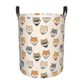 thumbnail image 1 of Balery Shiba Head Face Cesta de ropa redonda con asas, impermeable, independiente, para ropa, juguetes, dormitorio y familia-Small, 1 of 6
