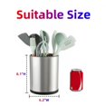 thumbnail image 4 of Libodour Soporte Para Utensilios De Cocina, Extra Grande, Giratorio 360 Para Organizador De Mostrador, Almacenamiento De Acero Inoxidable, Carrito Para Cubiertos De Cocina, 3 Compartimentos, Cuchara,, 4 of 5