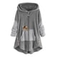 thumbnail image 2 of ICHUANYI Liquidación Mujer Tallas grandes Casual Bolsillos Alto Bajo Manga larga Abrigo con capucha Tops ICHUANYI WER2023082202274, 2 of 4