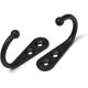 thumbnail image 4 of 10 Uds. Ganchos individuales ganchos de pared negros perchero negro equipado con tornillos de montaje, 4 of 5