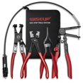 thumbnail image 1 of WISEUP 4PCS Hose Clamp Pliers Set - Includes 27" Long Reach Wire Spring Plier, Clic-R Type Pliers, Hose Remover & Flat Band Clamp Tool - fo, 1 of 7