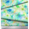 thumbnail image 3 of Soimoi Polyester Crepe Fabric Flower Watercolor Print Sewing Fabric Yard 52 Inch Wide, 3 of 3