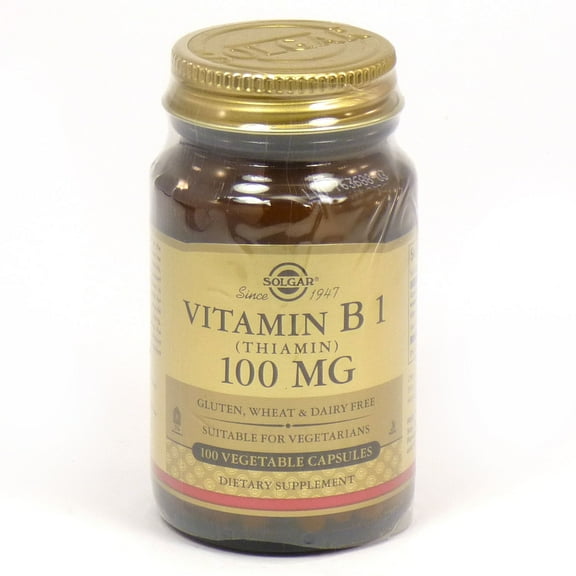 Solgar Vitamin B1 100 mg Vegetable Capsules, 100 Ct