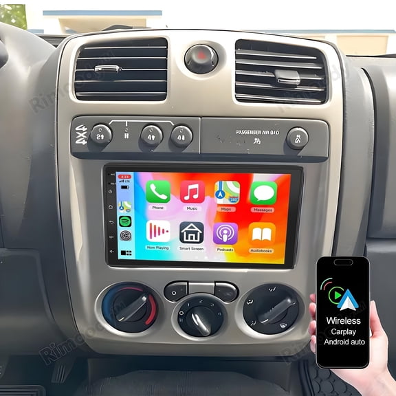 Eforcase Radio for GMC Canyon 2004-2012, 7 inch Touch Screen with Wireless Carplay Android Auto GPS Head Unit Bluetooth WiFi GPS SWC FM with Backup Camera