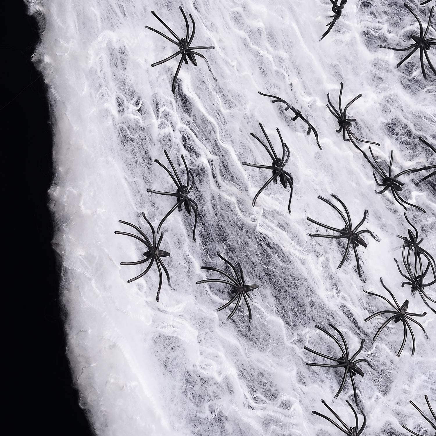 AOSTAR Halloween Stretch Spider Webs Indoor & Outdoor Spooky Spider Webbing with 50 Fake Spiders for Halloween Decorations AOSTAR Halloween Stretch Spider Webs Indoor & Outdoor Spooky Spider Webbing with 50 Fake Spiders for Halloween Decorations