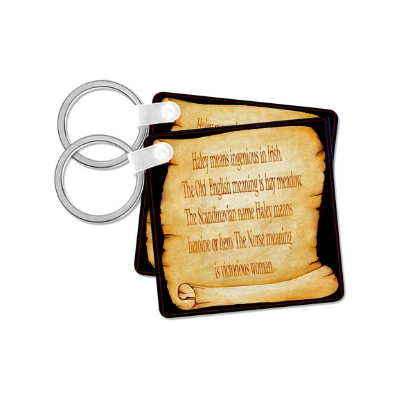3dRose, Haley The Meaning, set of 2 Key Chains