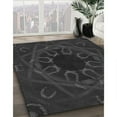 thumbnail image 3 of Ahgly Company Machine Washable Indoor Round Transitional Midnight Gray Area Rugs, 6' Round, 3 of 7