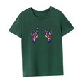 thumbnail image 4 of Camiseta para mujer verano cómoda ropa de calle cuello redondo camiseta para viaje trabajo playa S, 4 of 7