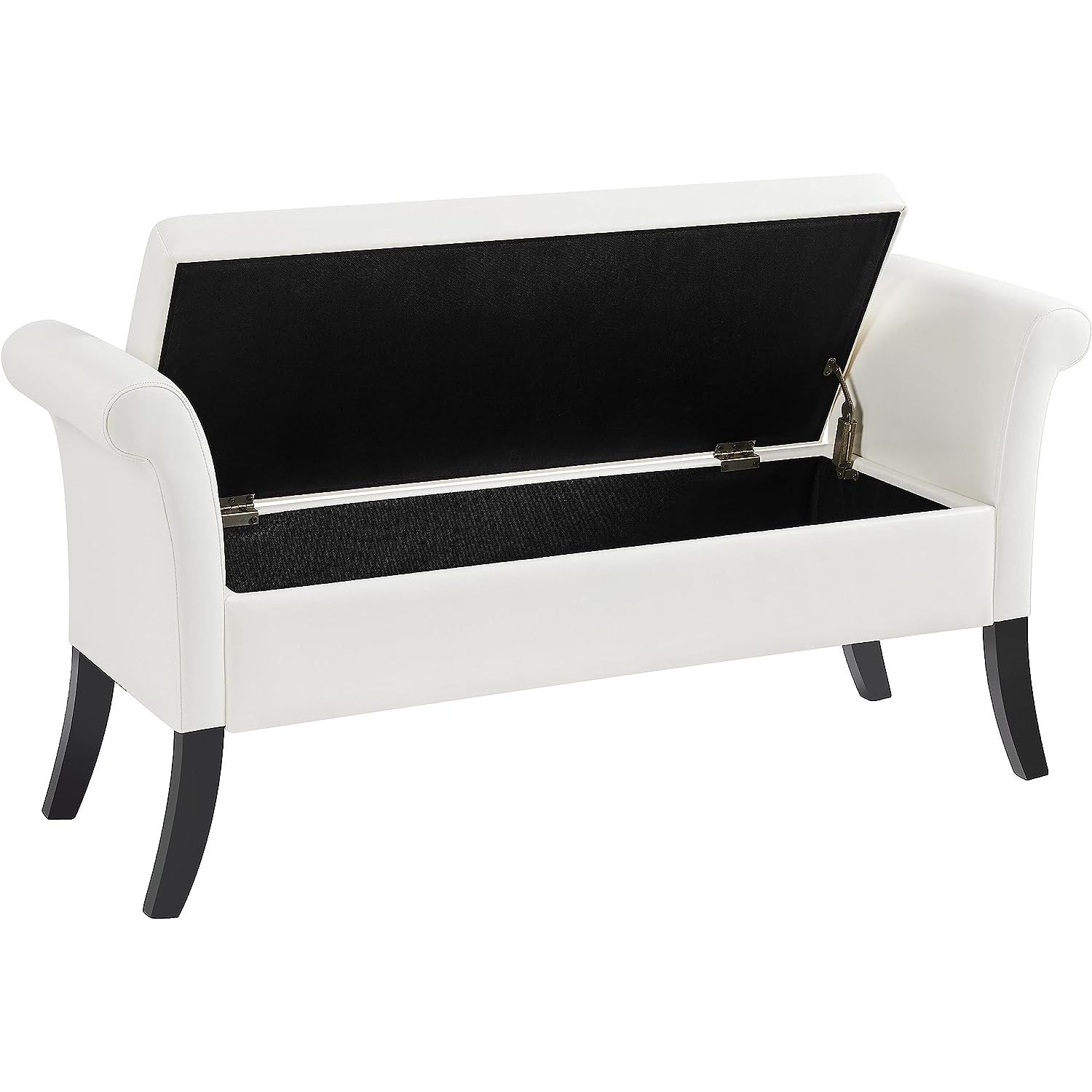 HElectQRIN Modern Storage Bench Entryway Storage with Rolled Arms Shoe