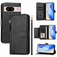 thumbnail image 1 of Étui à Rabat pour GOOGLE Pixel 8 avec Poche Zippée, Portefeuille Magnétique à Rabat avec 7 Emplacements pour Cartes et Dragonne, 1 of 5