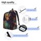thumbnail image 3 of Disketp Whimsical Dragon Color Cool print Canvas Backpack Lightweight Travel Daypack Student Rucksack Laptop Backpack-Medium, 3 of 5