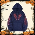 thumbnail image 2 of Wuxian Y2k Gothic Graphic Hoodies For Men Zip Up Sweatshirts Long Sleeve Streetwear, 2 of 4