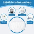 thumbnail image 6 of Bird Cage Cover, Seed Catcher Skirt, Mesh Bird Cage Seed Catcher Skirt, Breathable White Anti-Splash Guard Prevents Seeds and Feather Mess for Round Birdcages(L), 6 of 9