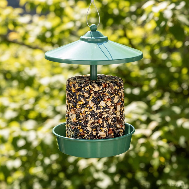 Vibrant Life Platform Bird Feeder, Green Lily, 0.75 lb Capacity