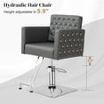 thumbnail image 2 of UBesGoo Hydraulic Barber Chair, Heavy Duty Salon Chair with Steel Footrest for Beauty Spa, Diamond Gray, 2 of 9