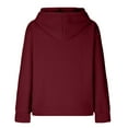 thumbnail image 4 of Chandails à Capuchon pour Femmes Mode Automne et Hiver Imprimé Décontracté Manches Longues Col Rond Chandails en Molleton à Capuche Blouse Ample avec Cordon de Serrage et Poche, 4 of 5