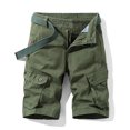 thumbnail image 4 of Leutsin Men's Pocket Zipper Buttons Solid Leisure Time Tooling Short Pants, 4 of 5