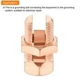 thumbnail image 5 of Uxcell Grounding Bolt Connector Copper Grounding Protection 34 x 18mm for Electrical and Mechanical Equipment, 5 of 7