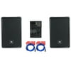2) JBL IRX108BT 8" 1000w Powered DJ Portable PA Speakers w/ Bluetooth+Mixer w/EQ