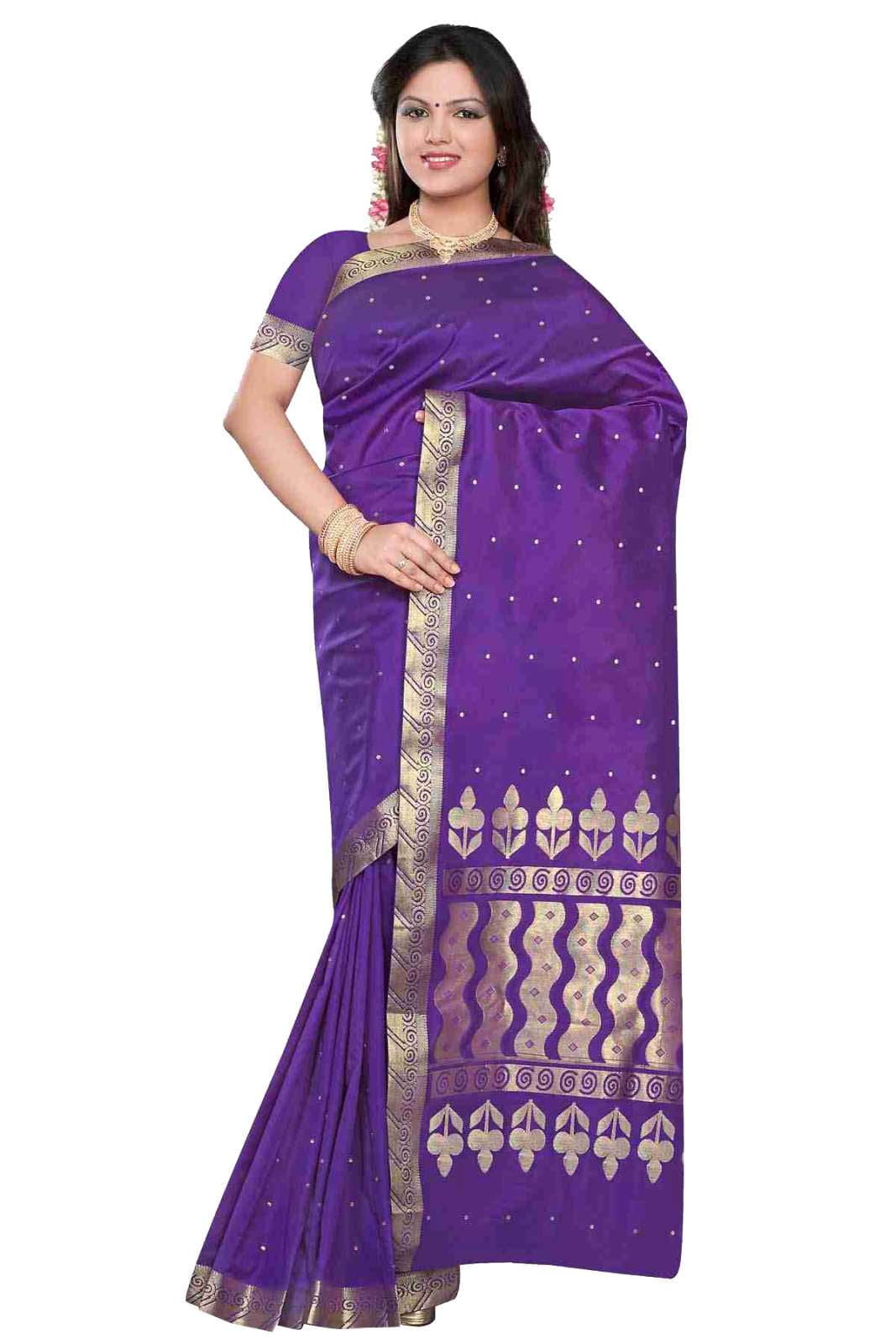Free Size Vintage Indian Sari Mona Maxi Dress Purple Green & Gold