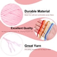 thumbnail image 3 of Uxcell 2Pcs Hilo de Ganchillo Rosa 4 Ply Hilo Acrílico 100g 197 Yardas, 3 of 6