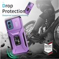 thumbnail image 4 of Funda para GANGXUN Motorola Moto G22 - Soporte metálico, Función magnética, Morado, 4 of 5