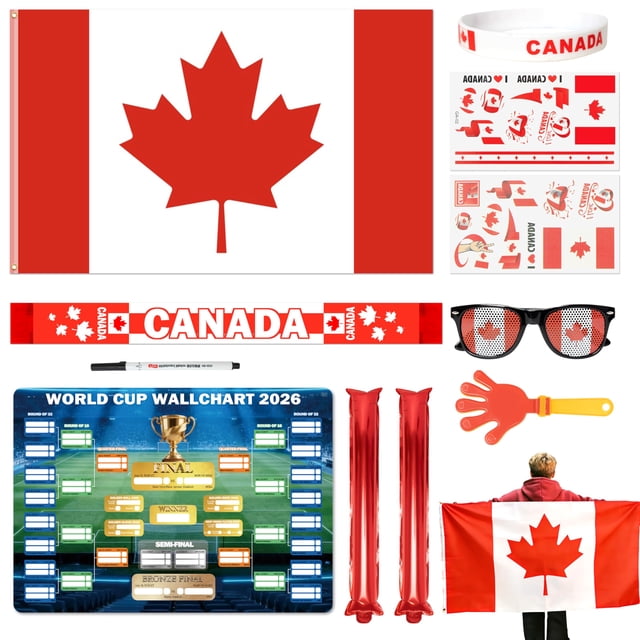 Kit de apoyo para fanáticos Kaitiaki Canadá 11 piezas Copa Mundial 2026