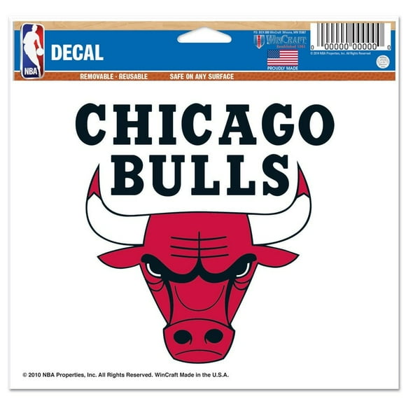 WinCraft NBA Chicago Bulls Calcomanía de colores multiusos 5"" x 6""