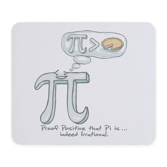 CafePress - Pi Is Irrational Mousepad - Non-slip Rubber Mousepad, Gaming Mouse Pad