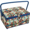 Dritz Rectangular Sewing Basket 14"X10"X6-1/2"-Patchwork