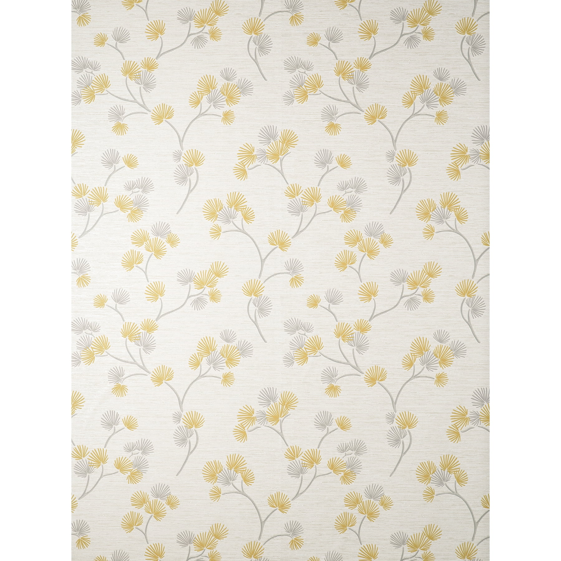 Fine Decor Kira Mustard Trail Wallpaper, 20.5-in by 33-ft
