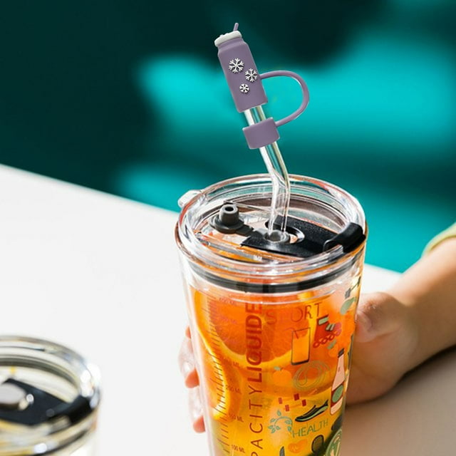 Straw Accessory Set Silicone Cap Covers for 20–40 Oz Cups Toppers for 10mm Compatible with 40 Oz Tumblers with Handle Leakproof Straw Caps for Hydration
