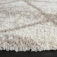 thumbnail image 3 of SAFAVIEH Hudson Amias Plush Geometric Shag Area Rug, Multi Ivory/Beige, 7' x 7' Round, 3 of 8