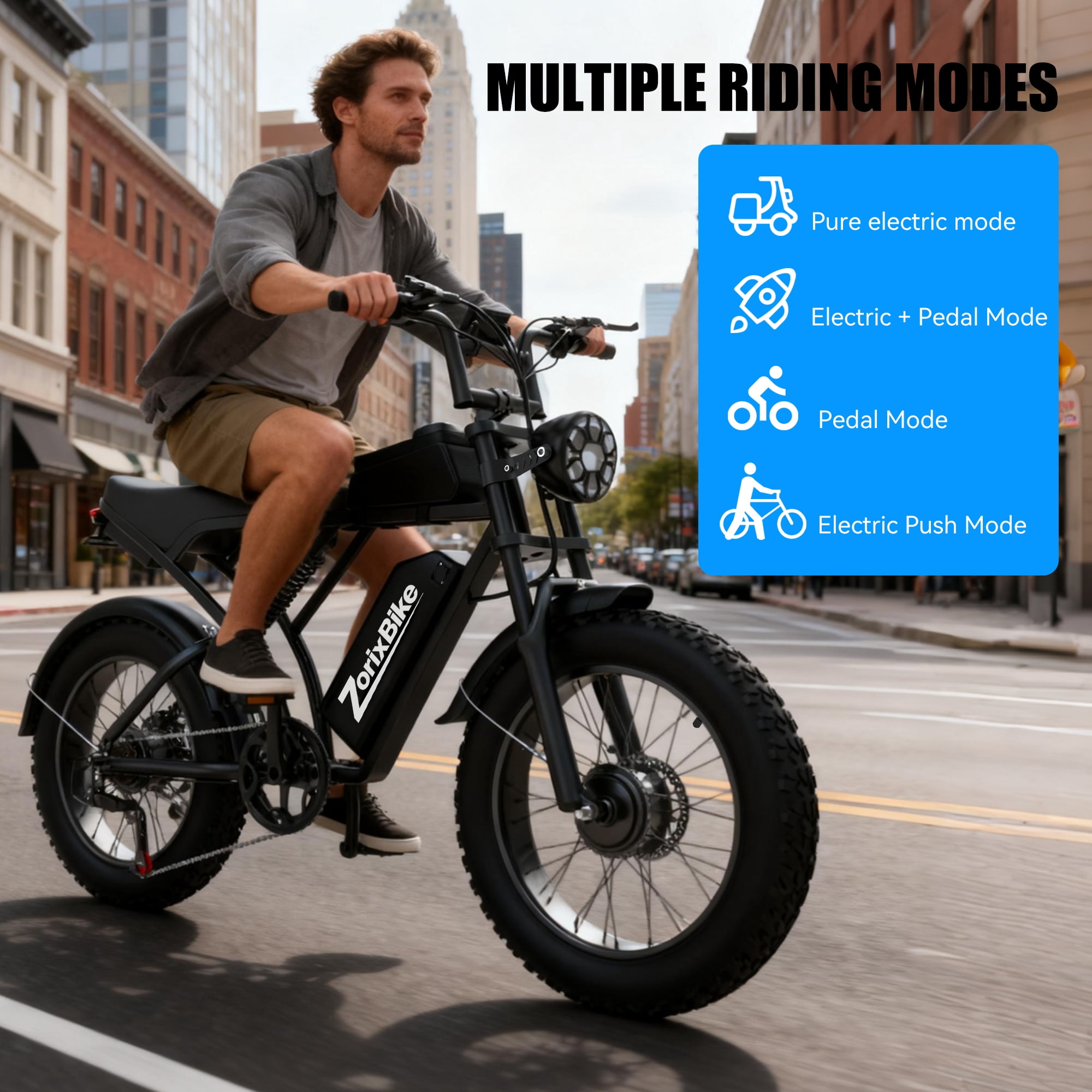 ZorixBike Z6 PRO Adult Electric Bicycle Peak 1500W*2 Dual Motor