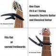 thumbnail image 4 of KAIYANG Cejilla Snap-On para guitarras acústicas, eléctricas y clásicas de 6 a 7 cuerdas (negra), 4 of 5
