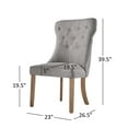 thumbnail image 5 of Weston Home Kirk Button Tufted Dining Chair, Set of 2, Grey, 5 of 5