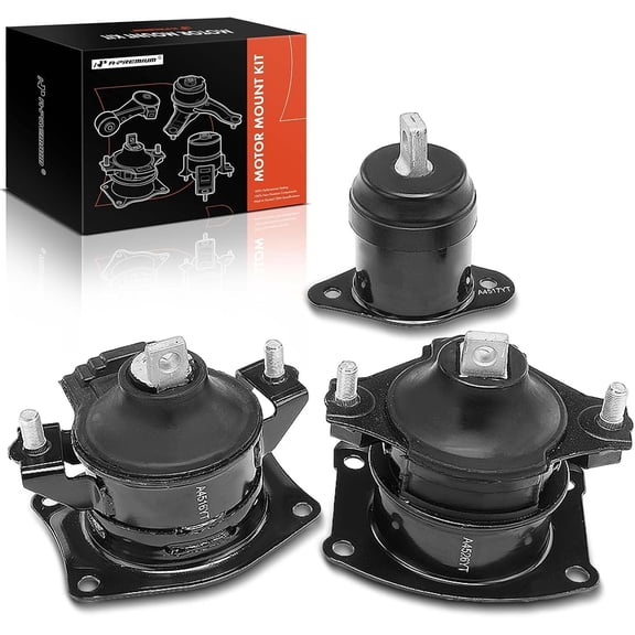 A-Premium 3PCS Front Rear Engine Motor Mount Kit Compatible with Honda Accord 2003-2007 & Acura TSX 2004-2005, 2.4L, Automatic Transmission, Replace# 50830SHJ305, 50820SDPA11