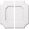 thumbnail image 2 of Ekena Millwork CMP18LE2-01000 18 Po OD x 1 Po ID Carré Locke Architecture Grade Médaillon de Plafond Contemporain PVC - 2 Pièces, 2 of 4