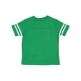 thumbnail image 2 of Rabbit Skins Toddler Fine Jersey Short Sleeve Football Tee, Vintage Green/Blended White, 5/6, 2 of 4