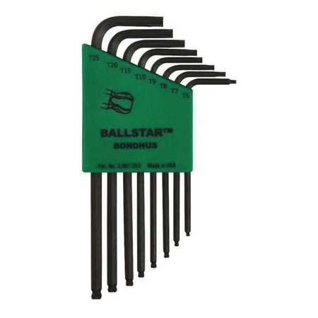 BONDHUS 11331 Set 8 Ballstar L-Wrenches G0637659
