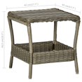 thumbnail image 5 of vidaXL Garden Table Brown 45x45x46.5 cm Poly Rattan, 5 of 5