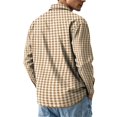 thumbnail image 7 of FGVCTG Mens Plaid Shirts Casual Classic Long Sleeve Collar Button Down Shirts Daily Outdoor Casual Shirt Earthy Yellow S, 7 of 7