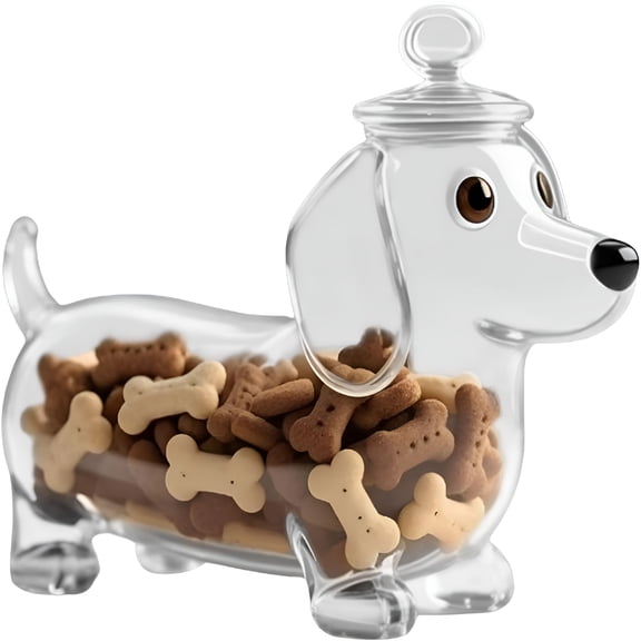 ACDANC 2026 New Snack Jar, Cute Animal-Themed Treat Container, Airtight Pet Food Jar with Lid, Secure Spill-Proof, Lightweight, Fun Decorative Touch, 12X10X20Cm, for Home